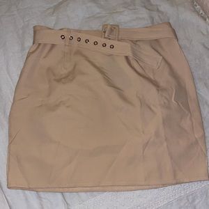 Nasty Gal tan mini skirt